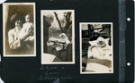 I had a fancy birthday cake - Florence Harrell holding Rosemary. In highchair with cake March 1, 1927