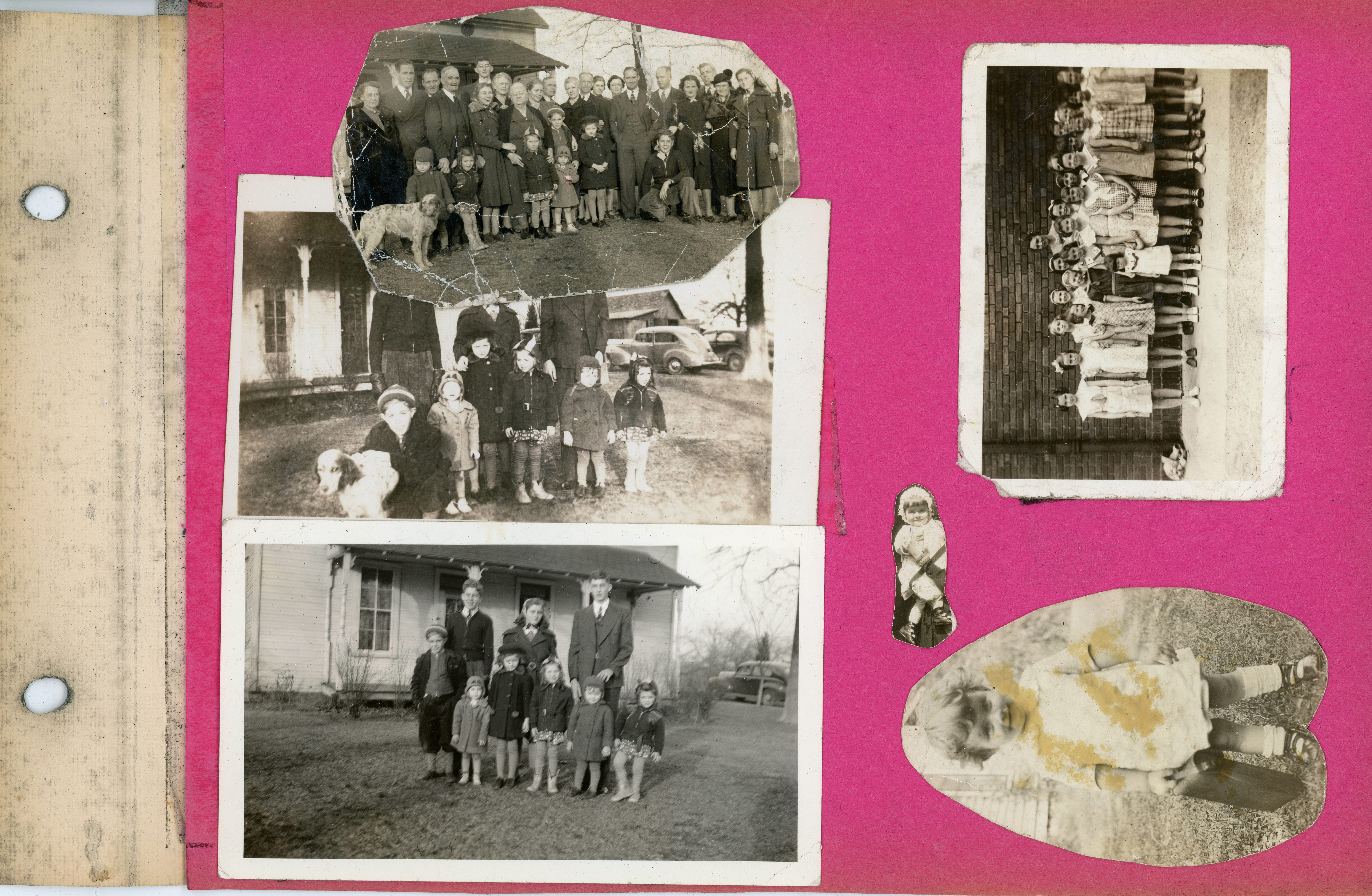 Letsinger reunion photos. Miss Peakes Class - Rosemary and Helen. Jan 1939: Rosemary note (hard to decode placement) (I think back row) ???, Tim Letsinger, Bud Letsinger, Theodore Letsinger, ???, ???, Warren Letsinger, ???, Ida Jane Letsinger, Fran & Marshal B, Bonnie Barrick, Lela, Ruby Letsinger, Mutt, Curt, ???, ???, Vonnie, Rosemary. (Kids, no idea) Agnes, Patty, Jim, Helen, David, Jim, Patty, Fran, Helen. (lower picture 1939)(back) Arthur, Rosemary, Warren. (front) Jim, Frances, Helen, Patty, David, Barbara.