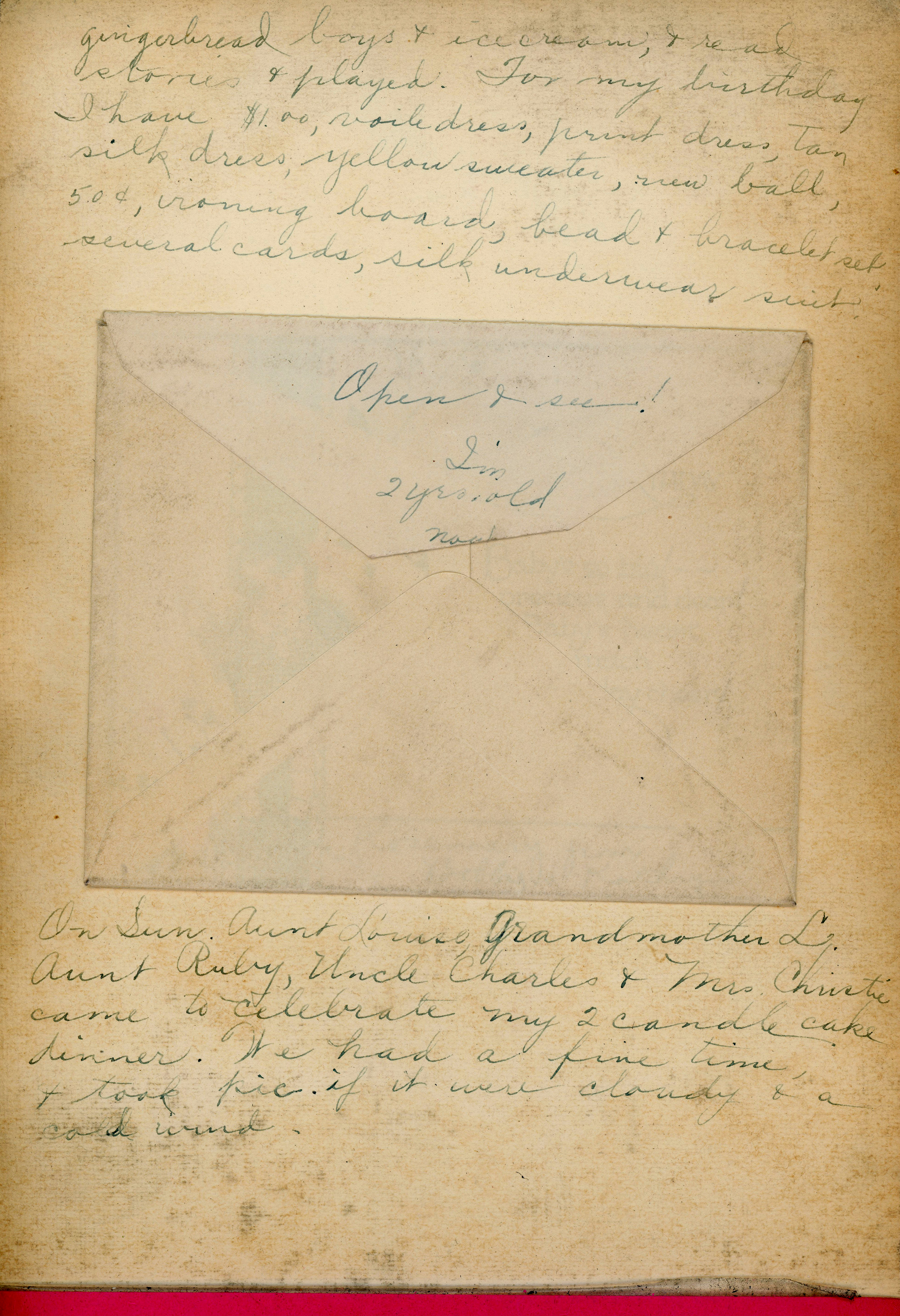 My Second Xmas - handwritten letter