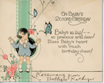 Baby's Second Birthday card from envelope on previous page