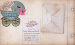 Katherine Moore party invitation from envelope