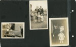 Brother's new wagon - Road Test Wagon. Aunt Agnes and Ruby with the Letsinger grandchildren at the farm, Warren, Arthur Clinton Letsinger?, Rosemary. Spring 1928. 