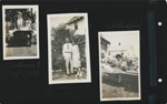 Brother is 7 - May 2, 1929. Aunt Florence and Claud. Rosemary with flowers at Bedford. 