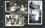 Rosemary and Arthur Nash (Smith). Arthur Dot wedding. Arthur Smith, Dot and Arthur Nash at house.
