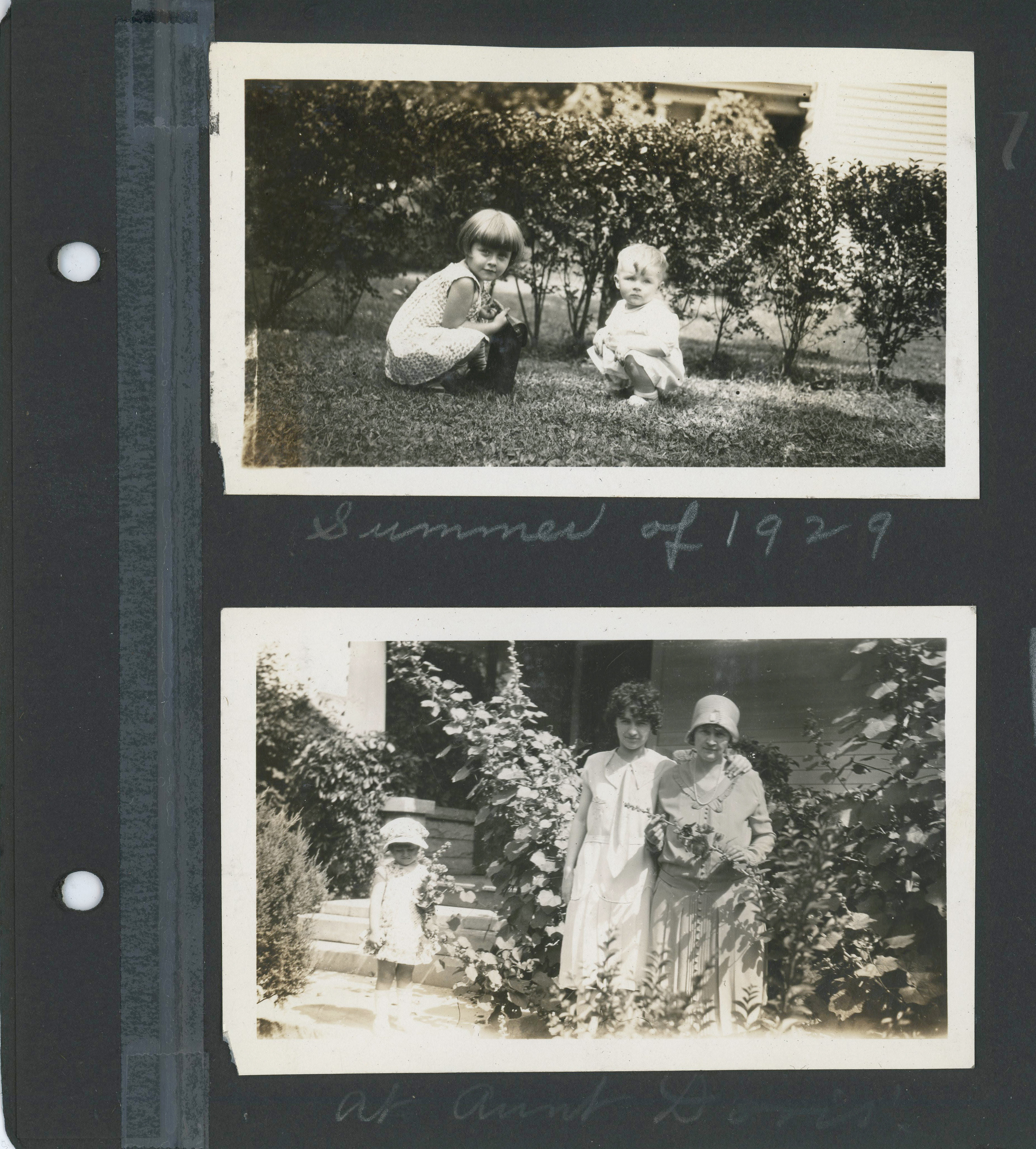 pictures underneath - Rosemary and Arthur Nash (Smith). Rosemary and Vonnie and Aunt Doris'