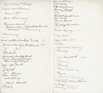 Rosemary's lists of names probably for photos in bag