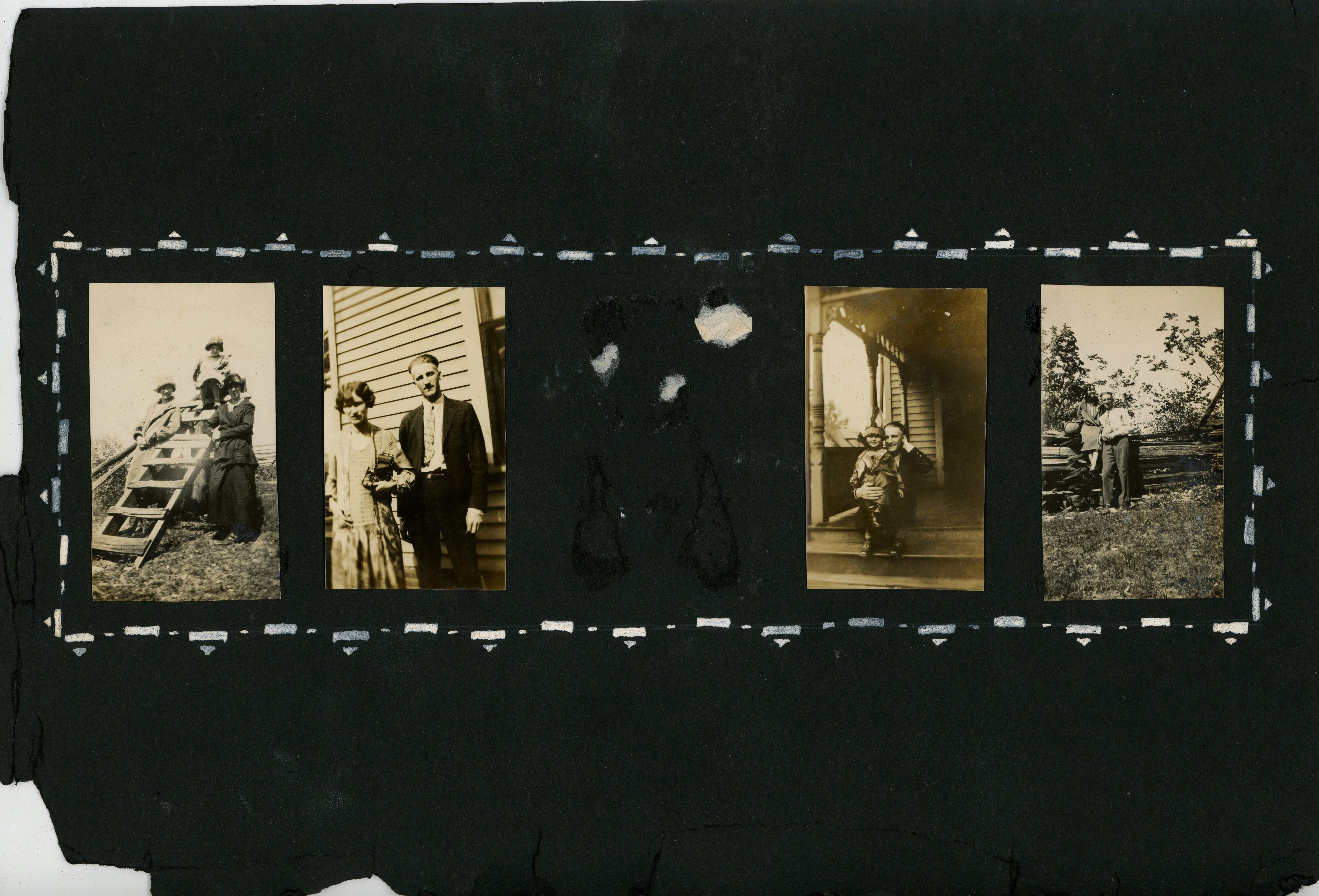 loose page - 2nd from left looks like Florence and Claud. 3rd - Rosemary and Claud