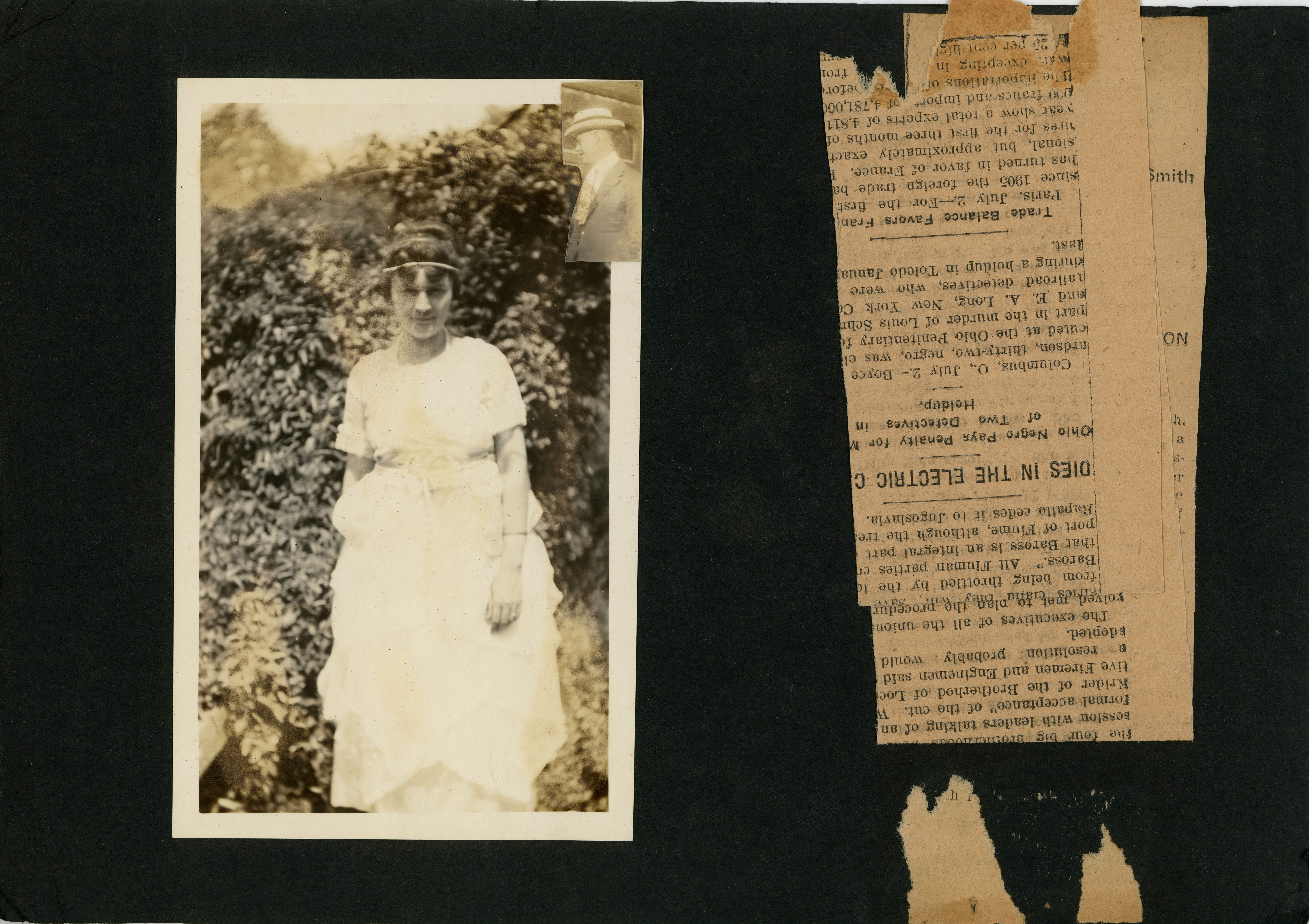 loose page - Vonnie. Newspaper clipping Smith-Letsinger Wedding