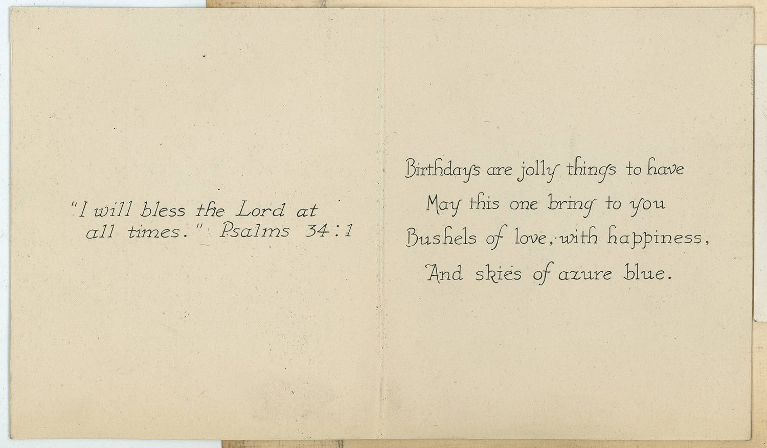 Birthday card inside