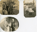 loose photos - Warren, Vonnie, Lida Belle, Lida May, Constance Wilcox, Josephine Graff, Rosemary, Carl Graff, Florence at 3845. Arthur Nash Smith, Rosemary. Vonnie, Warren, Rosemary, and Curt Letsinger.