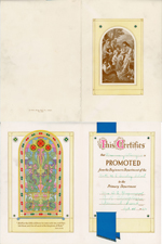 from envelope - Rosemary Letsinger promoted from Beginners to Primary - North Church Sunday School