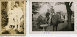 loose photos - From California Carl Draper. David and Eleanor Smith on Mickey - Summer 1946
