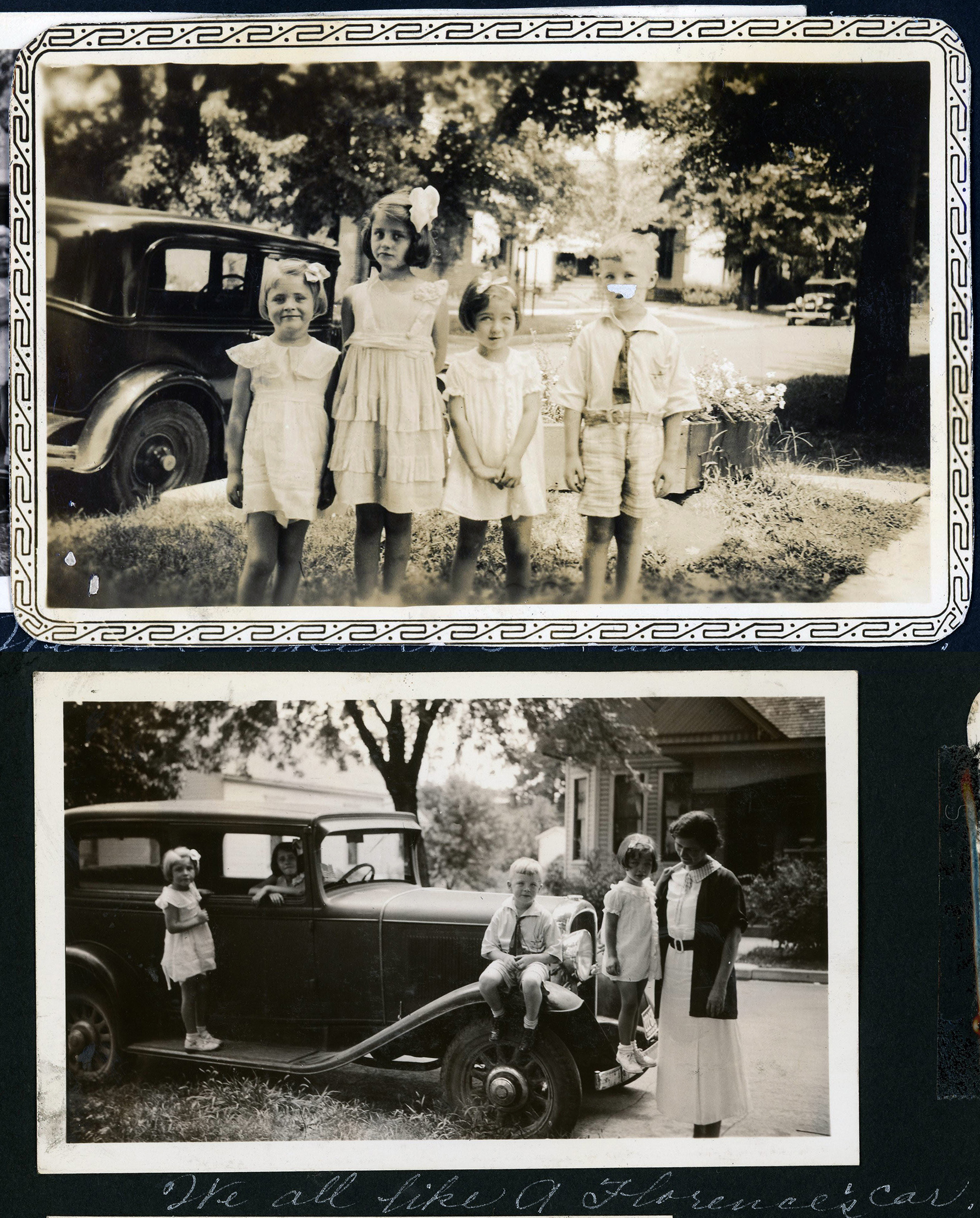 photos beneath - Lillian, Rosemary, Eleanor, Arthur Nash.  We all like Aunt Florence's car.