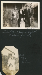 photos beneath - Lida May, cousin Edith (Cusack) + our family. Out on a picnic - Rosemary and Helen