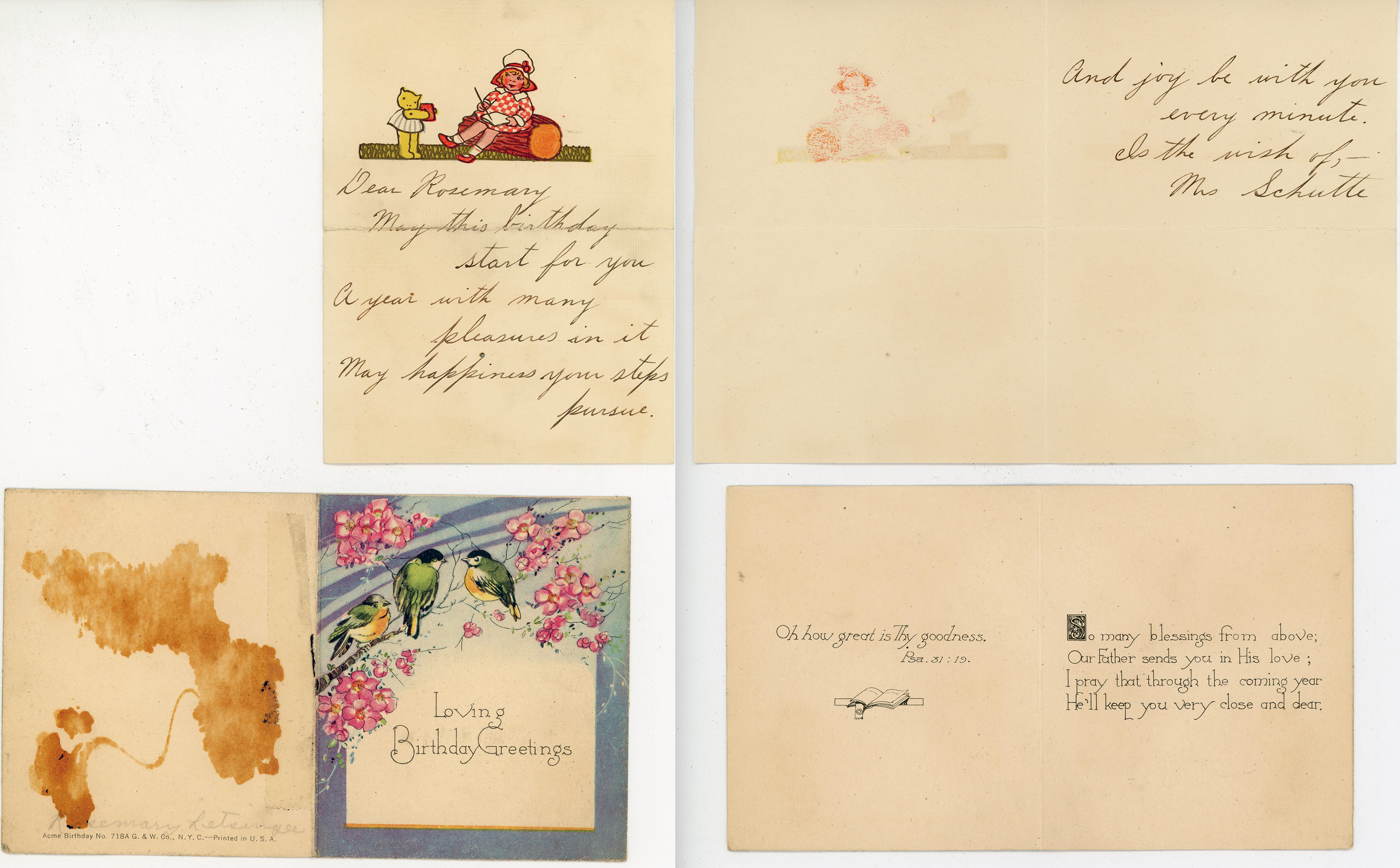cards opened