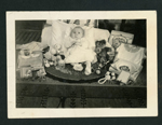 photo beneath - baby and gifts - after Santa came