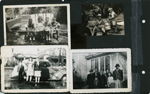 Barbara, Helen, Pat, David. David, Helen, Rosemary by car. lower right - Bonnie, Charles, Ruby, David, Vonnie, Helen, Warren.