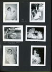 6122 - front yard by porch - Rosemary and Susan in stroller. Table of gifts.