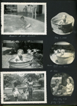 Diane at Riviera Club baby pool. 6122 - Susan in metal tub at back of house. Judy Lynch.
