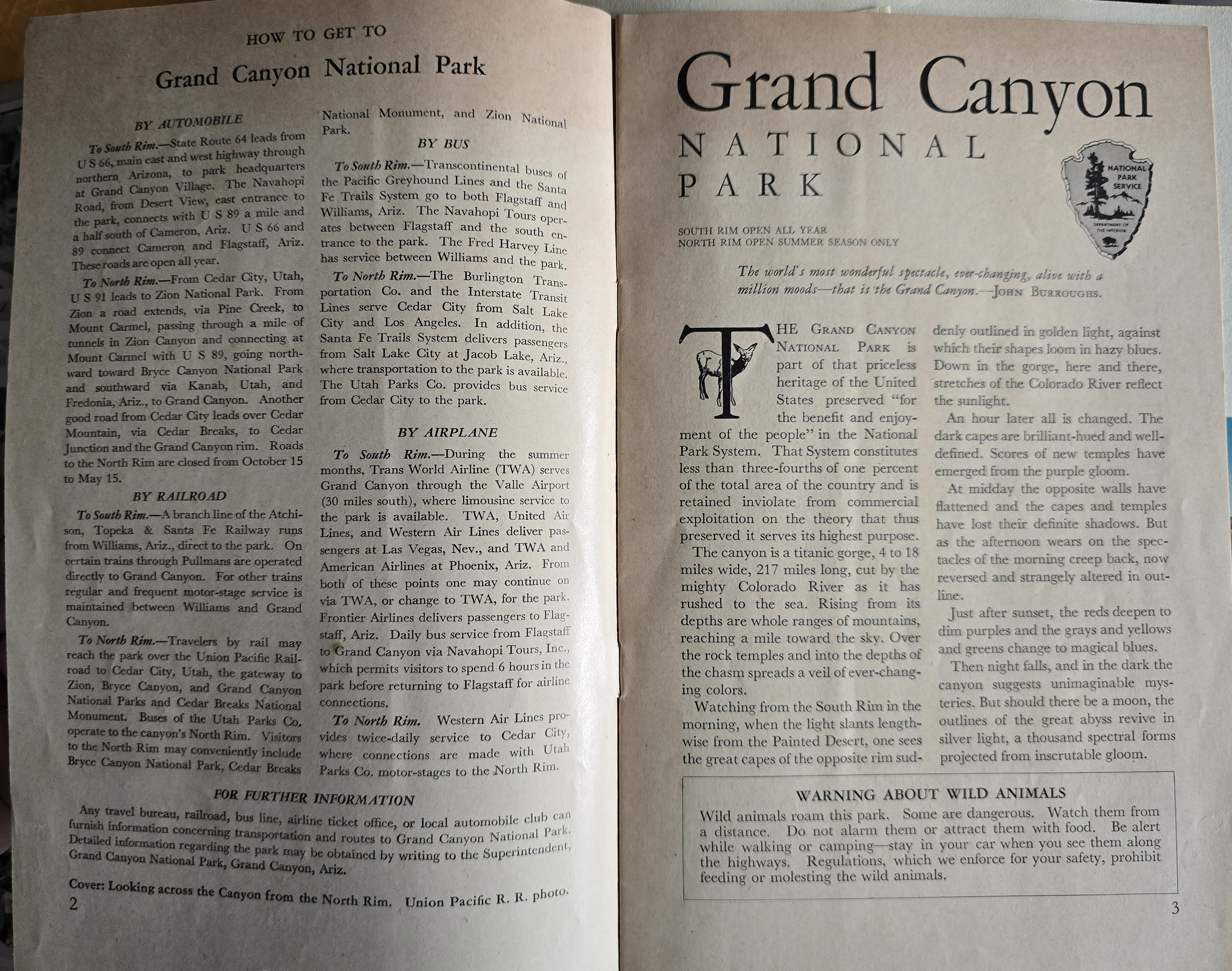 Grand Canyon booklet