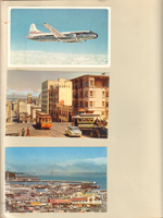 postcards - United plane, San Francisco