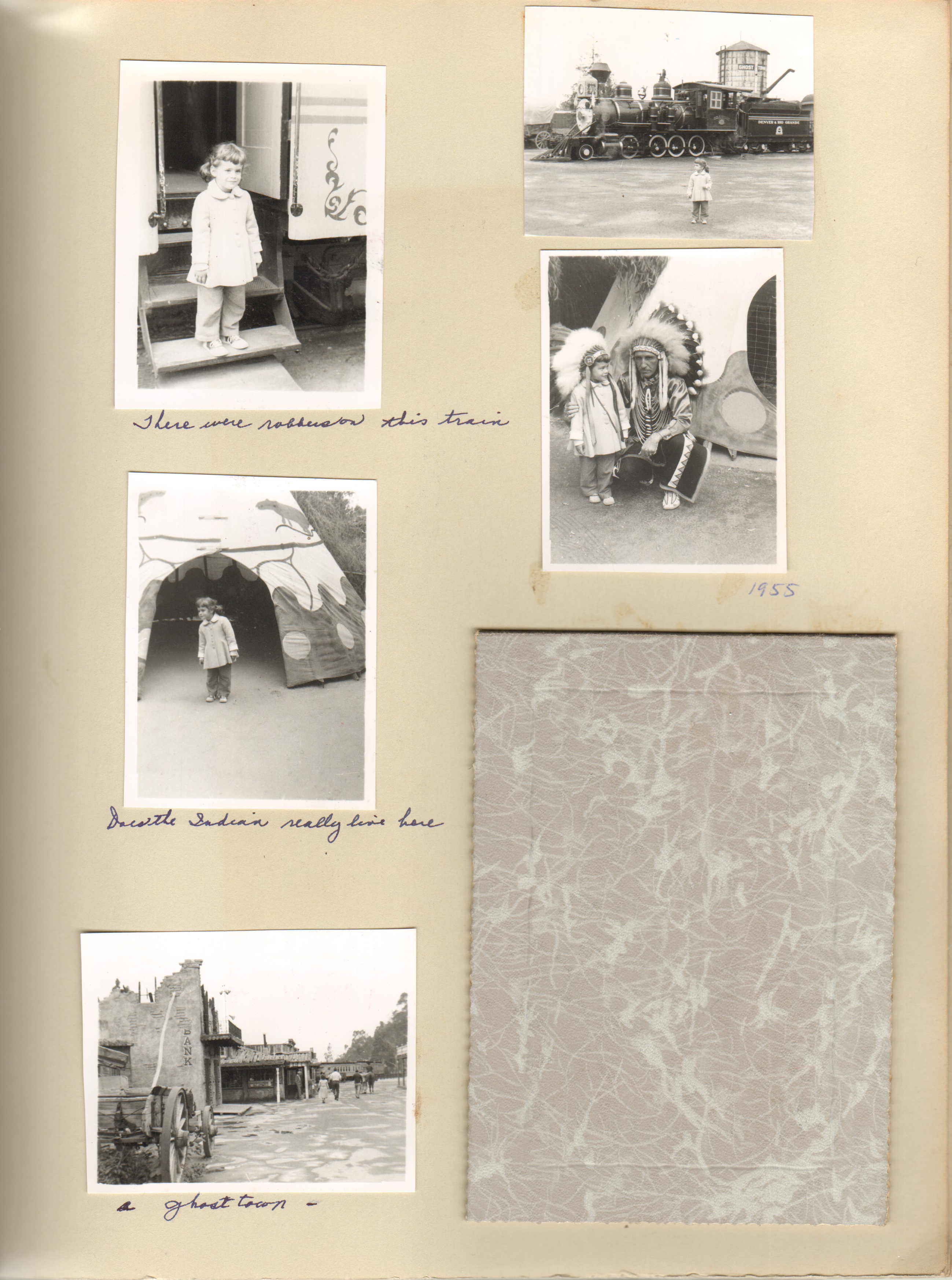 Knott's Berry Farm - Susan train, Indian, teepee. Ghost town