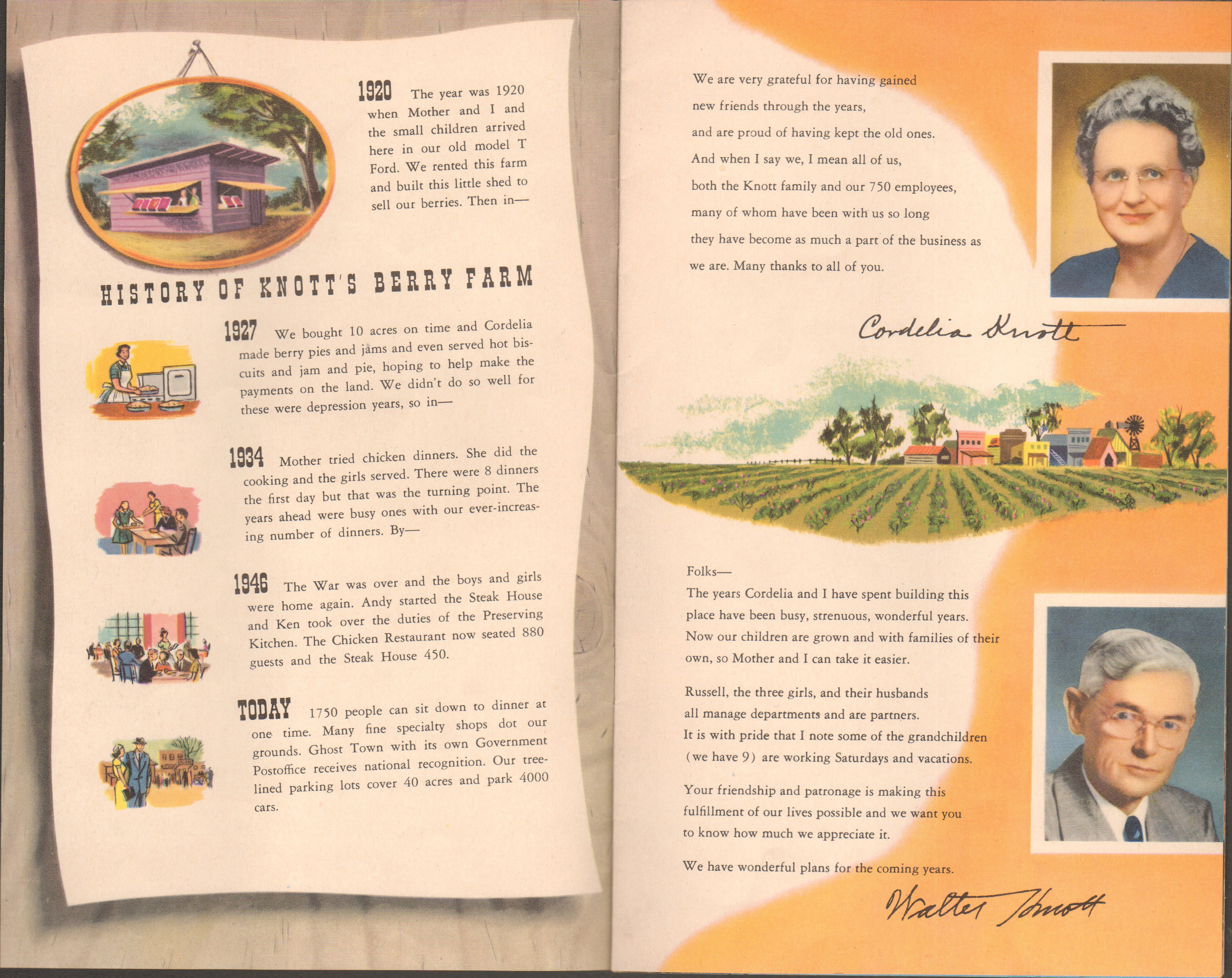 Knott's Berry Farm - Steak House booklet menu