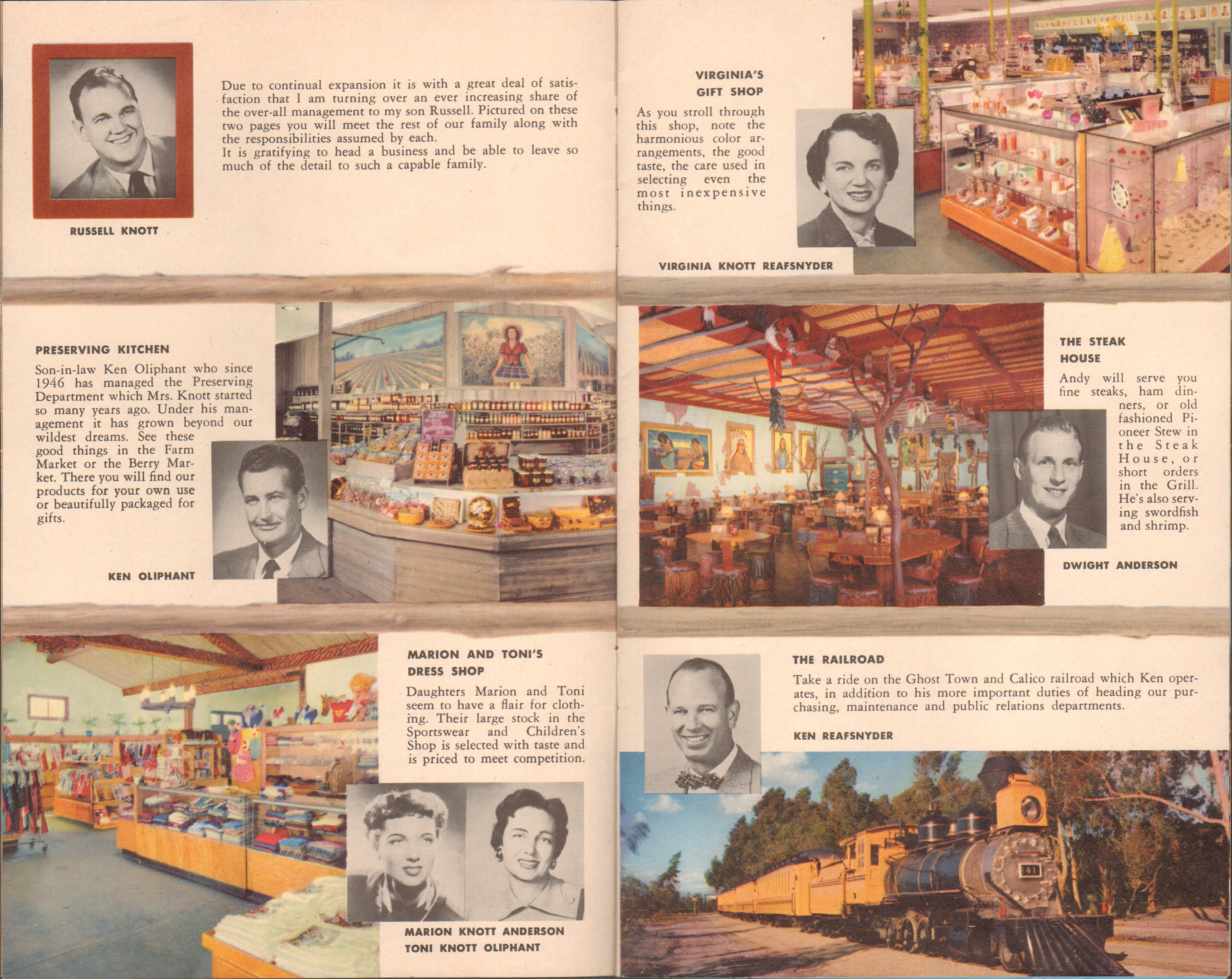 Knott's Berry Farm - Steak House booklet menu