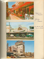 postcards - Tijuana Mexico, Juarez Mexico, Four Roses Whiskey, El Sombrero curio shop