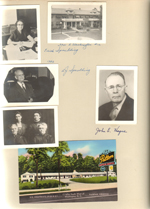 Edith and AJ Spaulding 1952. 5901 E Washington #12. John E Hague. Patton Motel Hotel postcard. old family photo four women