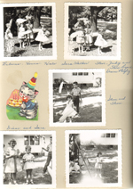 Susan's birthday party 6122 - Balloons Horns Hats - Sara Walker, Steve, Judy and Sheri Lynch. Diane Phegley