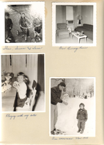 Shari, Susan and Sara. 6122 living room. Playing with dolls, John Susan snowman 6122