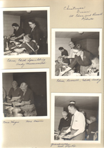 Christmas dinner at Edna and Russell Roberts. Edna, Edith Spaulding, Andy Messersmith, Russell. Nora Hague, Nora Dawson. Grandmother and Pop Pop. 