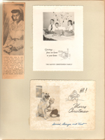 Married - Mrs John R Hill - Carolyn Ann Terweip. Christmas cards - Harvey Christensen. Doris, George and Kent.