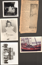 Price-Loftiss wedding. Susan in Cerrito's ship. Arc D'triomphe. Karen.