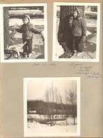 Susan jump rope and tricycle in winter.