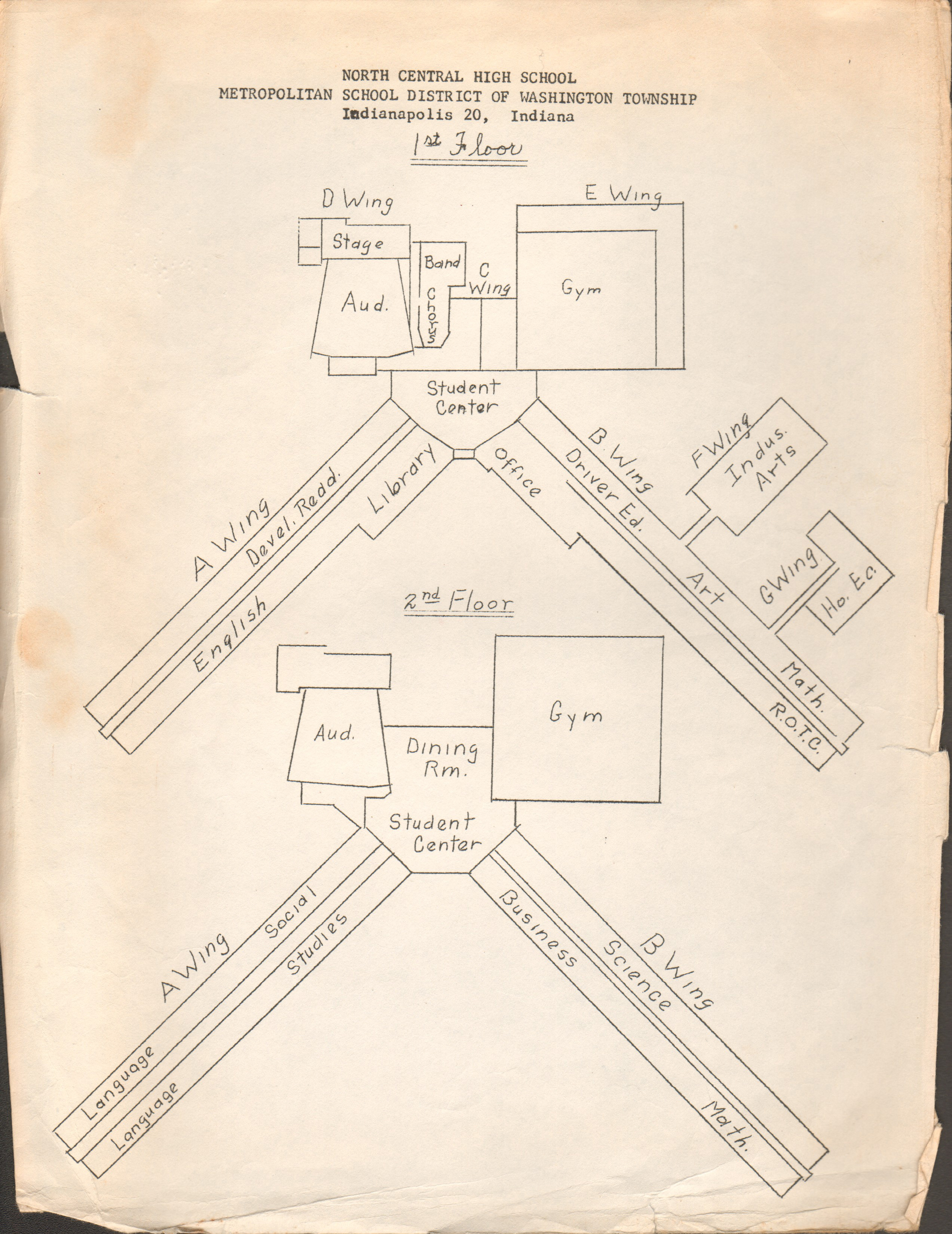 North Central High School map