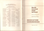North Central High School dedication booklet