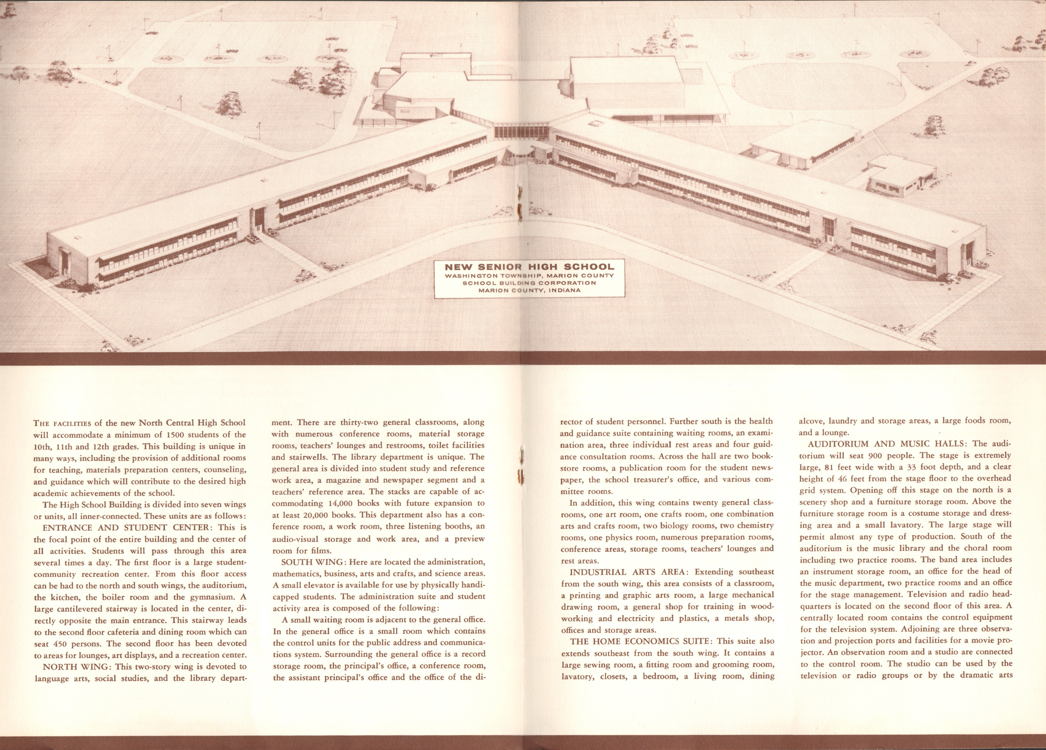 North Central High School dedication booklet
