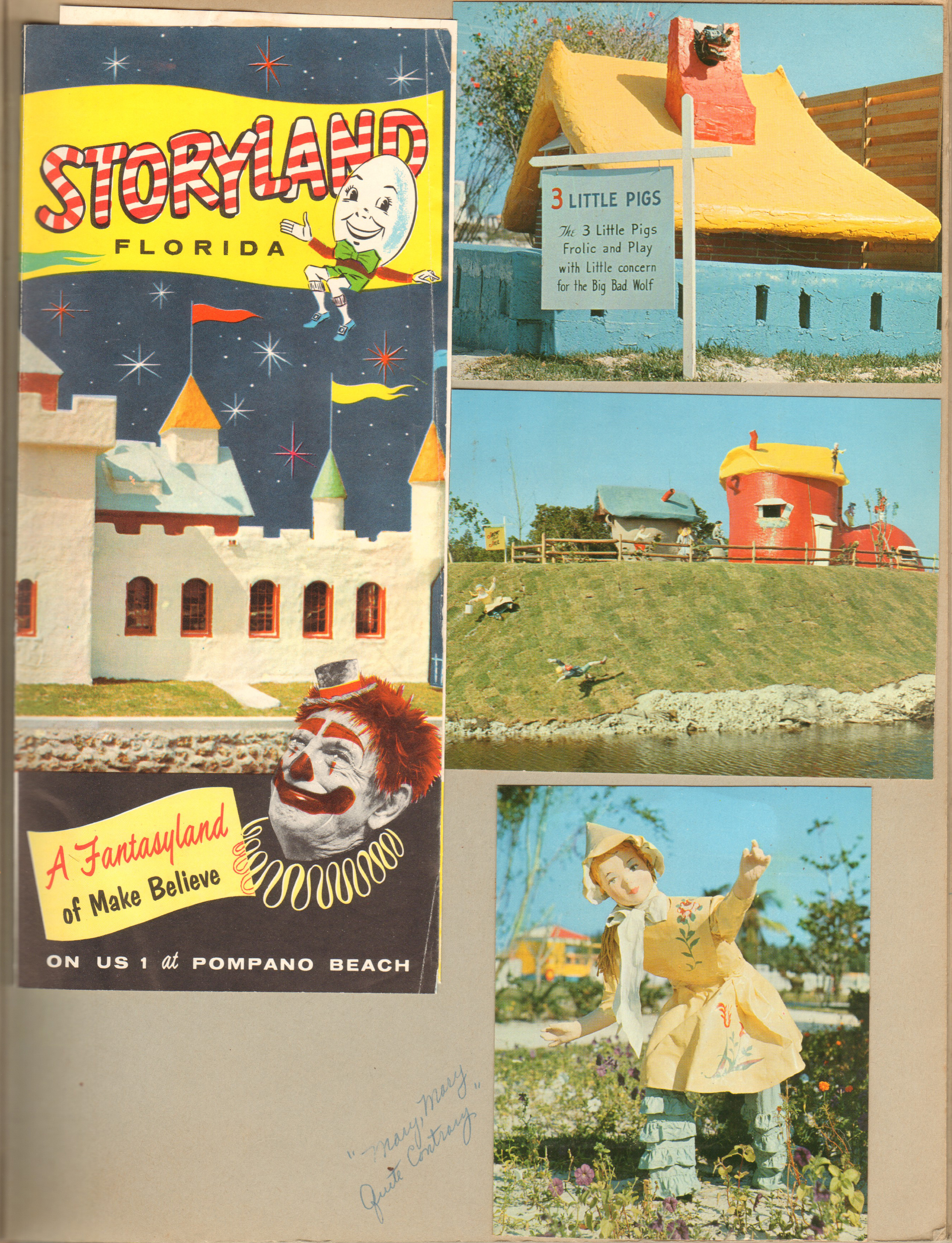 Storyland brochure and postcards