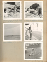 Hollywood Beach - Susan and Bobby on beach, Karen 17 mo in her driveway