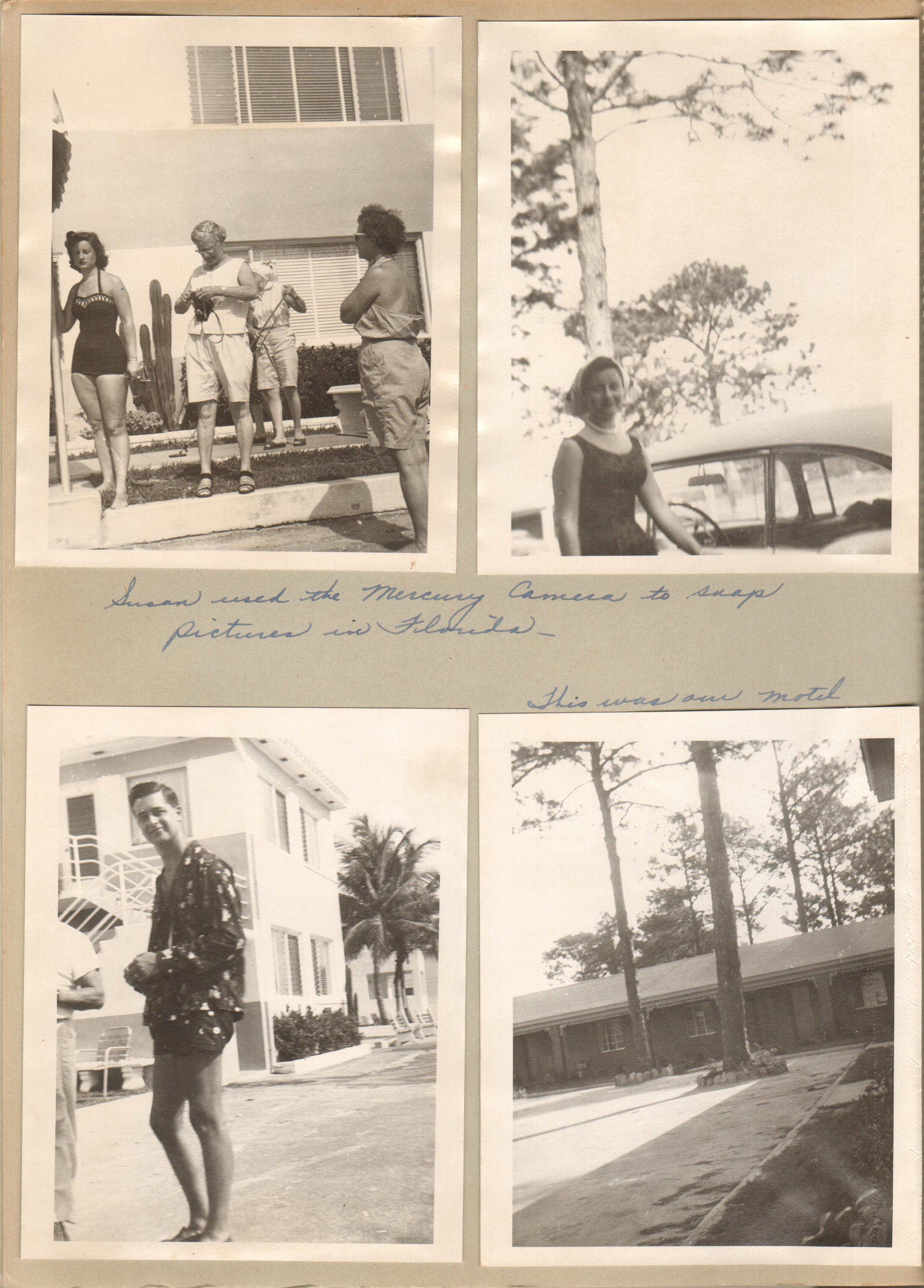 Hollywood Beach - Susan took pictures with Mercury Camera around Neptune. Rosemary, John. This was our motel.