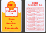 Shell furnace oil wallet calendar card