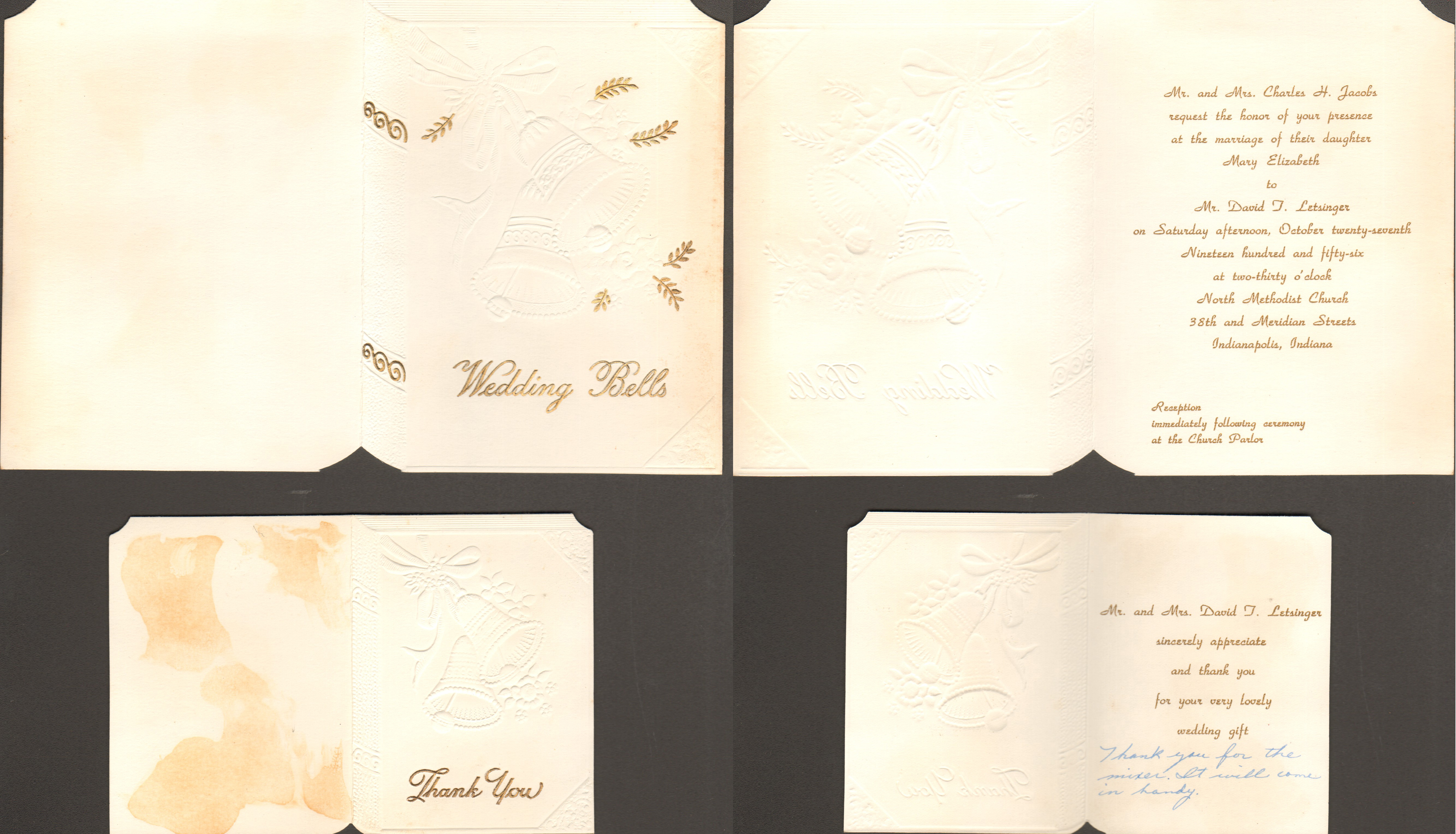 Betty and Dave wedding invitation