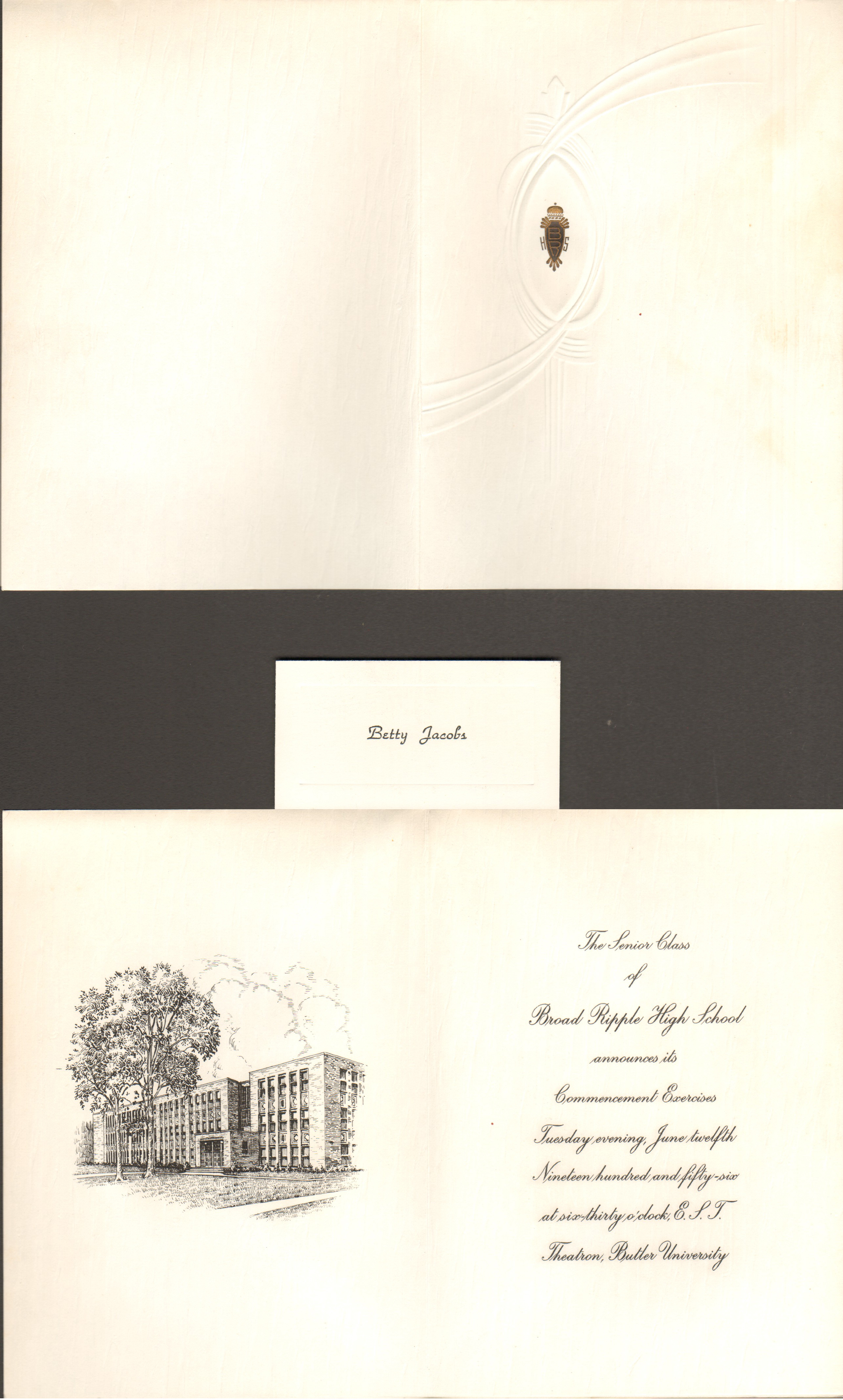 BRHS graduation announcement - Betty Jacobs
