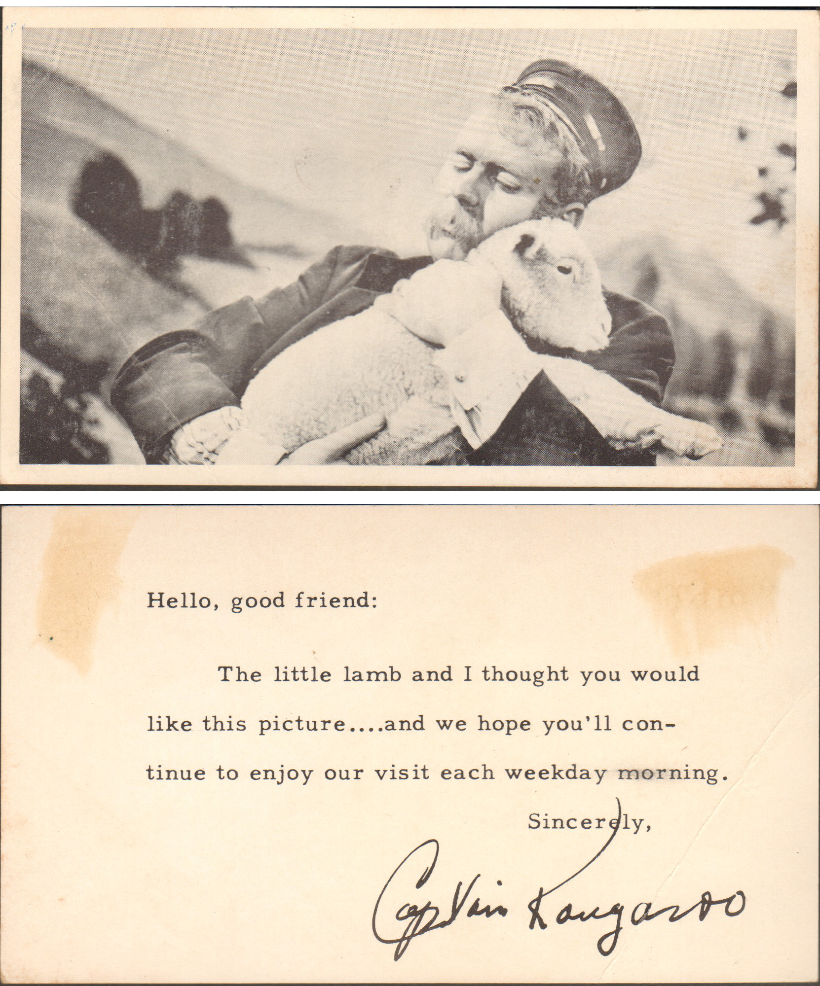 Captain Kangaroo autographed photo