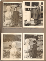 Susan in yard 6122 snowman. Front porch street numbers. Zero temperature