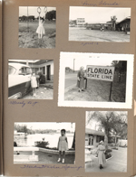 Perry, Florida. Susan playground. Susan at car. Weeki Wachee Springs. Vonnie Florida state line