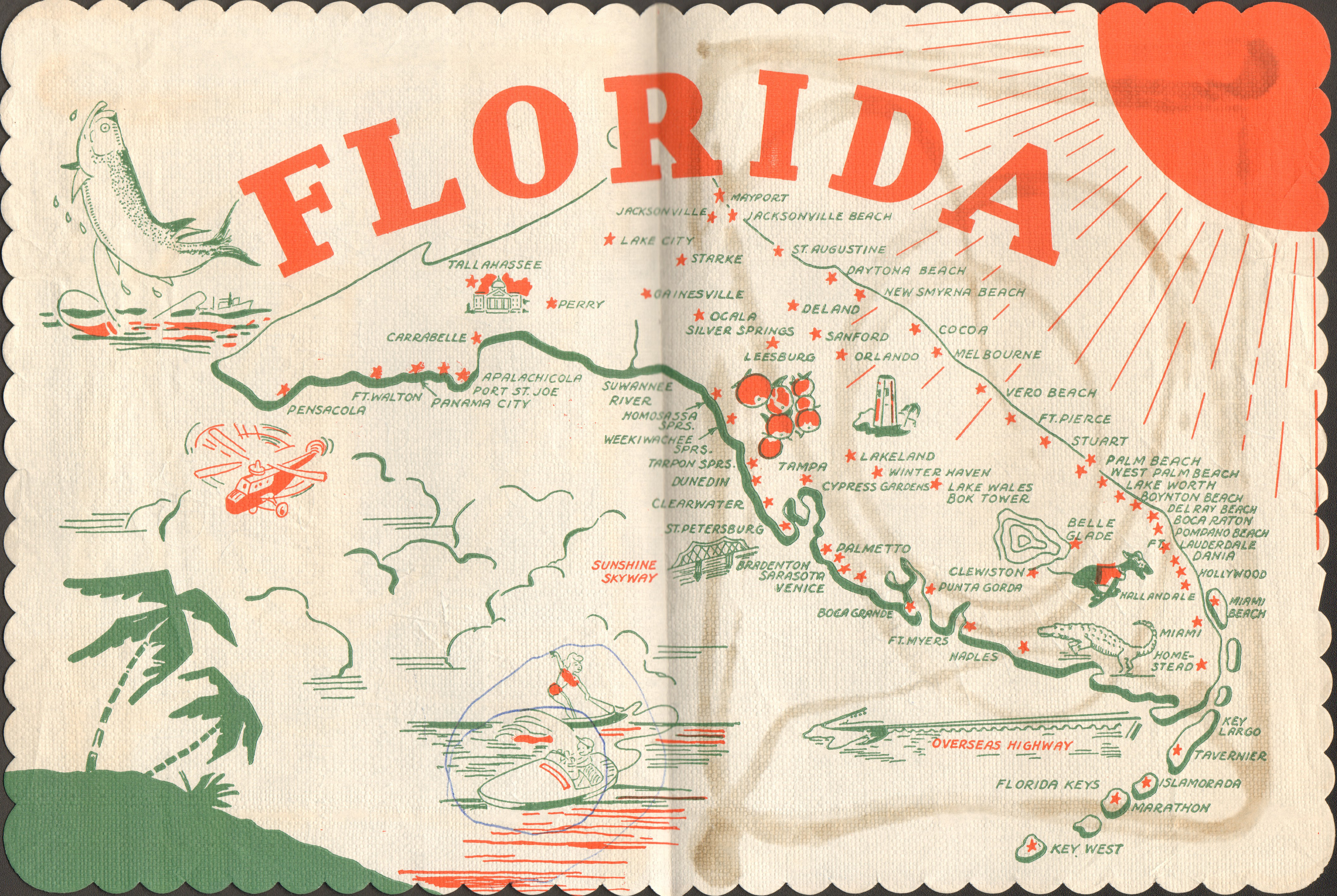 Florida map placemat