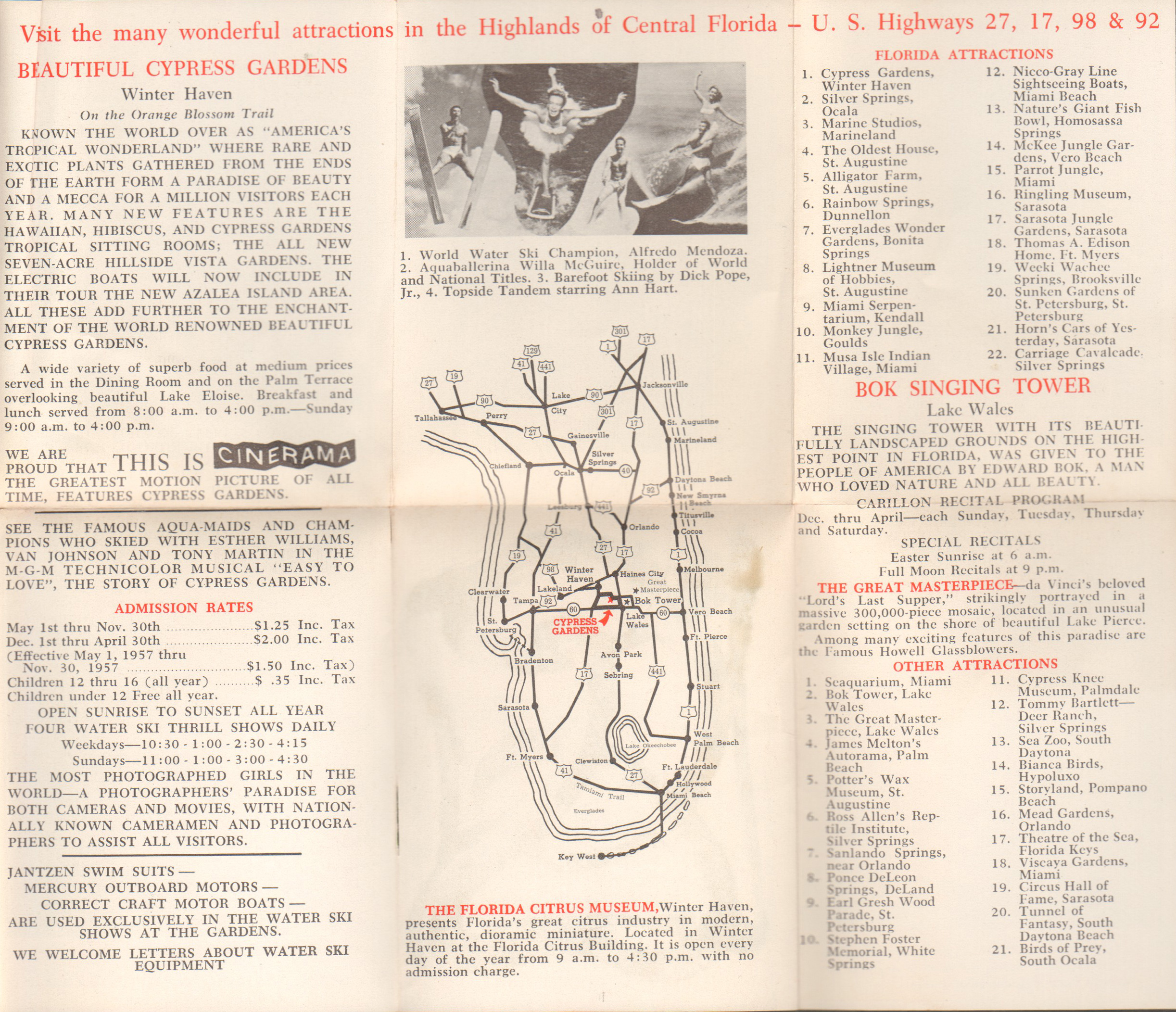 Cypress Gardens brochure